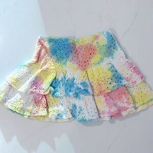 KatieJ NYC Girls tiedye ruffle eye kit skirt